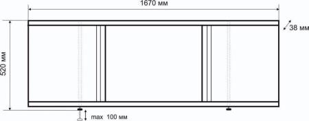 Экран под ванну EMMY Элис 1,7 м