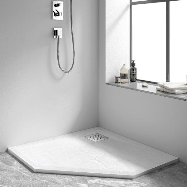 Поддон для душа Vincea из искусственного камня VST-4SP1010W, 1000*1000*25, белый матовый