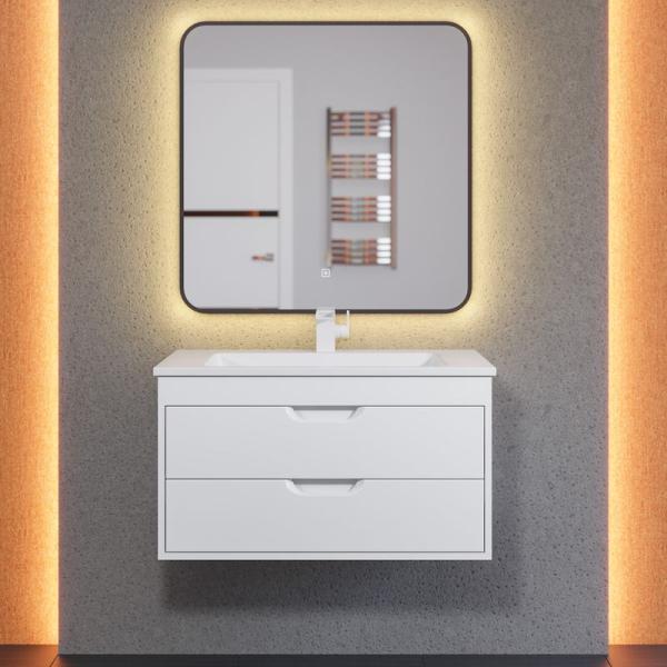 Тумба под раковину для ванной Uperwood Modul 80 см, подвесная, матовая, белая