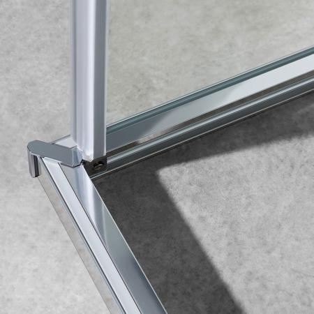 Душевой уголок Vincea Slim-U VSS-2SU8010CLB, 1000*800, м.черный, стекло прозрачное