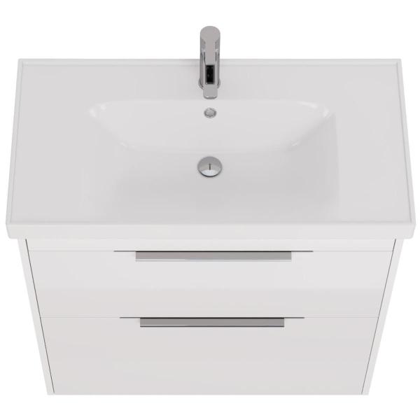 Тумба под раковину Dreja PRIME 90 см, подвесная/напольная, белый глянец 99.9302