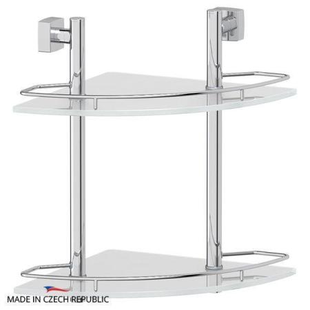Полка угловая FBS Esperado ESP 072 2-х ярусная 28 cm матовое стекло, хром
