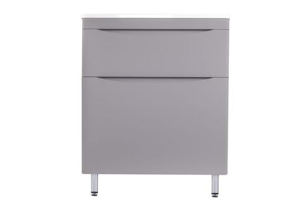 Тумба под раковину Style line El Fante напольная Бергамо мини 70 (2 ящ.) Люкс антискрейтч серый, PLUS
