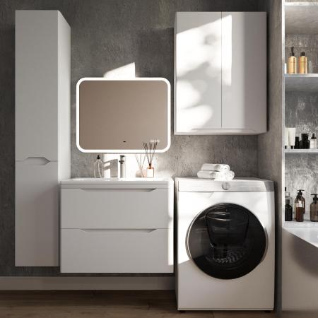 Тумба подвесная Style Line Марелла 70 (2 ящ.) Люкс антискрейтч белый матовый, PLUS