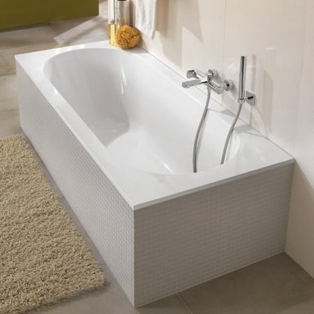 Villeroy&Boch Oberon Ванна встраиваемая 1700*750*450, к-т ножек, материал: Quaryl, цвет: альпийский белый