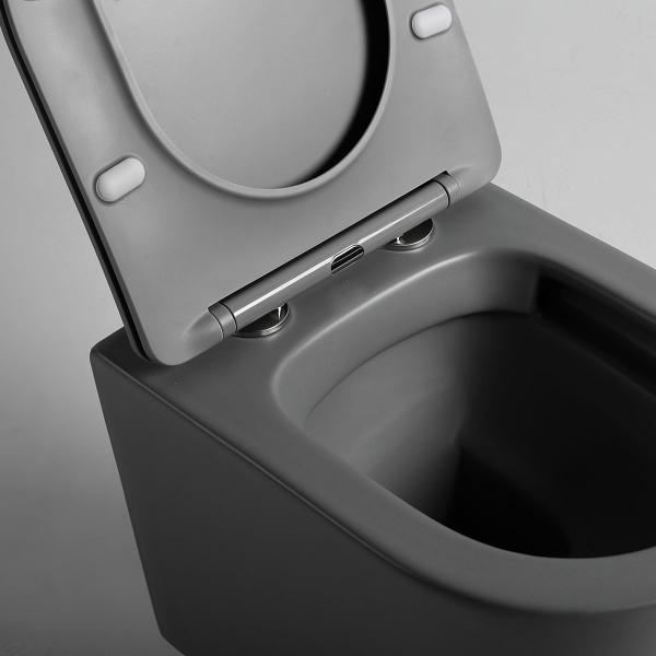 Унитаз подвесной  Vincea Piatti VT1-11SMA, цвет антрацит матовый, ультратонкое soft-close сиденье