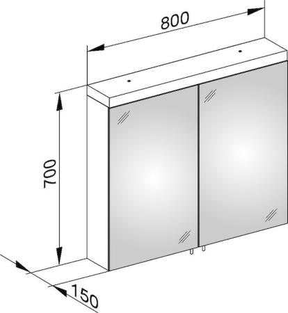 Зеркальный шкаф Keuco Royal Reflex.2 800 x 700 x 150 mm 24203171301