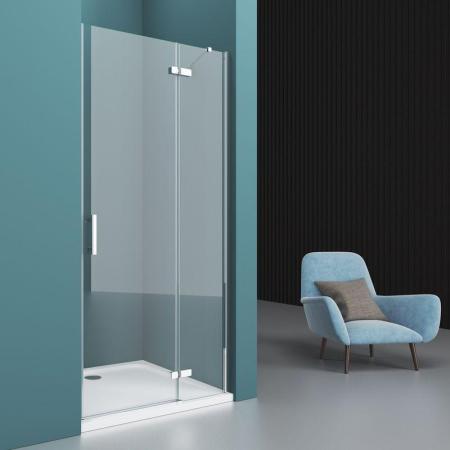Душевая дверь BelBagno KRAFT 90 прозрачное стекло 6 мм профиль хром KRAFT-B-12-60/30-C-Cr-R