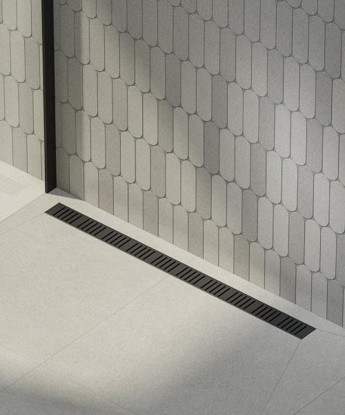 Душевой лоток Kerama Marazzi Душевые лотки APZ10BLACK-850KM Душевой лоток смарт с перфорированной решеткой, черный, 85 см