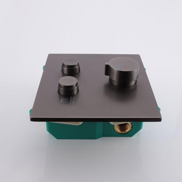 Встраиваемый смеситель Vincea для душа VSCV-421GM двухфункциональный, вороненая сталь