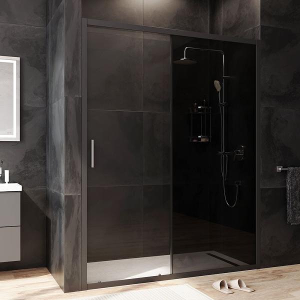 Дверь душевая в нишу AM.PM Gem W90G-150-1-195BG прозрачное, тонированное; профиль черный