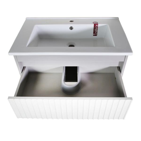 Тумба ASB-Mebel Мирано 75 Слоновая кость/Шиншилла серая