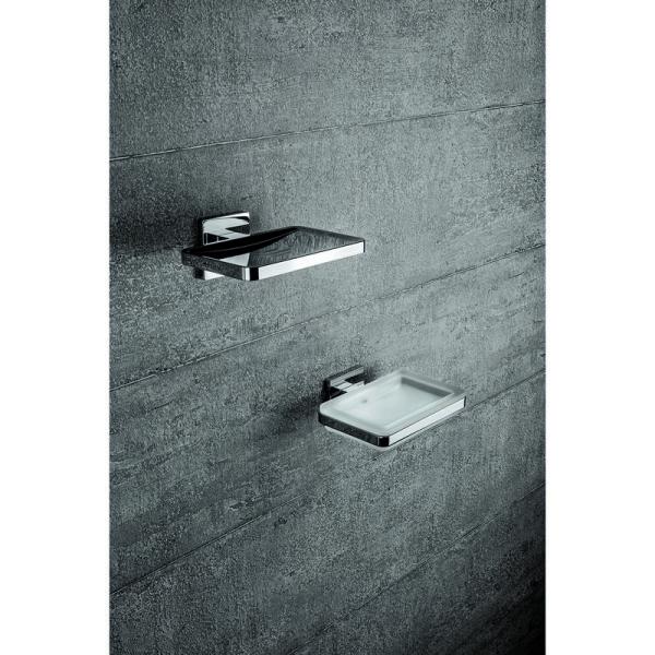 Мыльница Colombo Basic Q B3701 настенная, хром/стекло