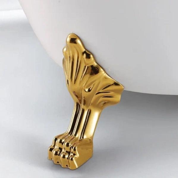 Ванна Cerutti Spa VITO 150 акрловая отдельностоящая (1550x740x750) на львиных лапах (золото)