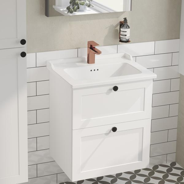 Тумба с раковиной  VitrA Root Classic  68848 60 см матовая белая МДФ