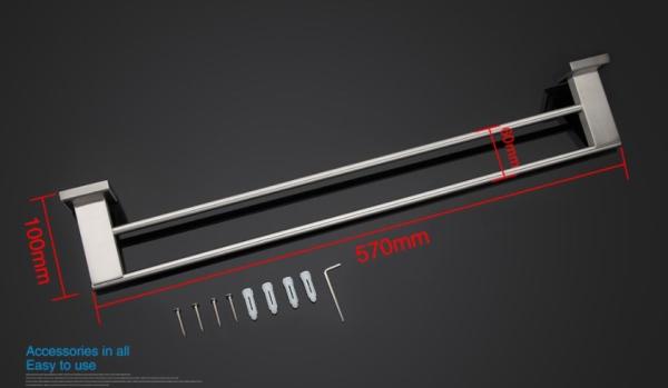 Полотенцедержатель двойной Gappo G1709 сатин 60 см