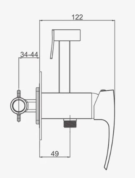 Гигиенический душ Gappo G7207-8 белый/хром встроенный