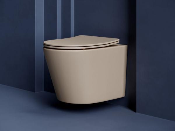 Унитаз Ceramicanova Balearica CN6000MC Капучино Матовый безободковый Подвесной дюропласт микролифт