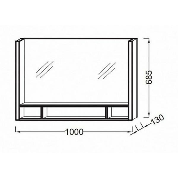 Зеркало Jacob Delafon TERRACE EB1182-NF 100 см