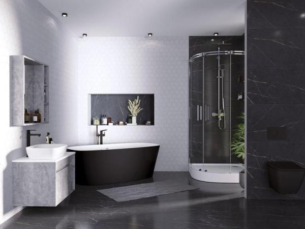 Ванна GROSSMAN GR-2601 Black (70x170x60) отдельностоящая