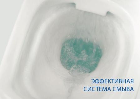 Унитаз Cersanit Carina CLEAN ON 011 KO-CAR011-3/5-COn-DL с крышкой микролифт (безободковый)