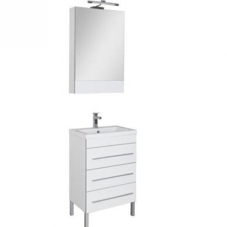 Тумба под раковину Aquanet Верона 58 см напольная с 3-мя ящиками, цвет белый