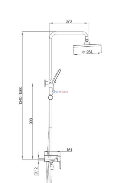 Душевая система Gappo G2496-20 Хром с изливом