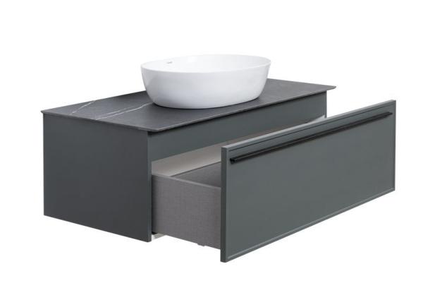 Тумба под раковину LA FENICE Elba Grigio серый 90 FNC-01-ELB-G-90 серый матовый зелёный матовый