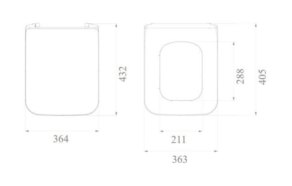 Крышка для унитаза с микролифтом Boheme Vogue 946 белый (петли хром)