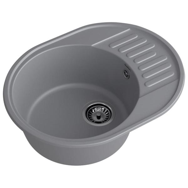 Кухонная мойка GranFest QUARZ 58, темно-серый