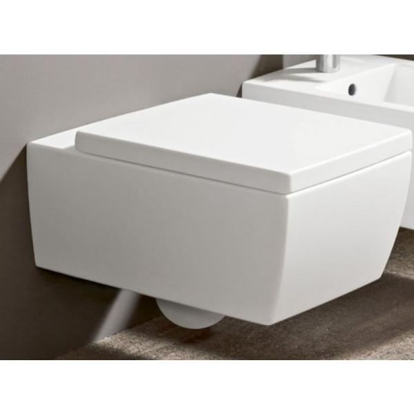 Унитаз Villeroy&Boch Memento безободковый подвесной CeramicPlus 4633R0R1 (сиденье отдельно)