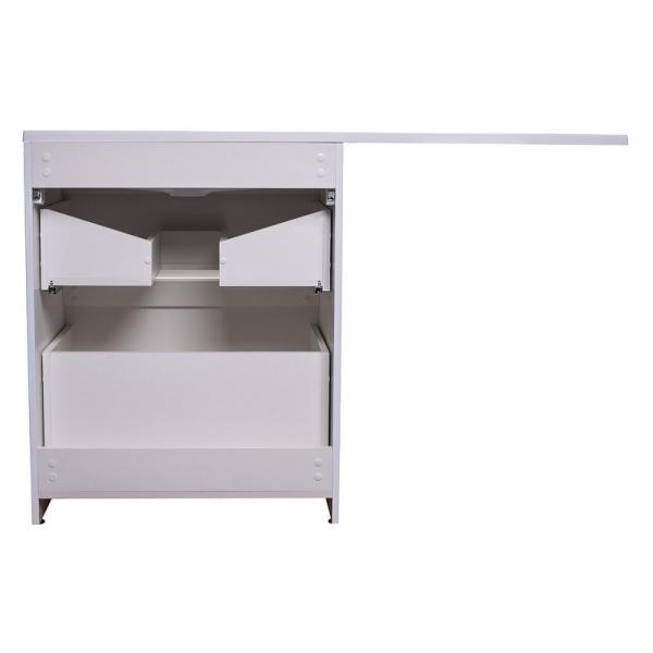 Тумба под раковину Style Line Elfante Даллас 130 напольная, Люкс белая, PLUS