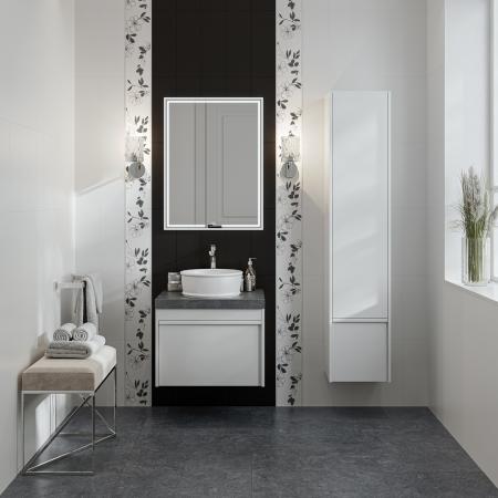 Тумба Kerama Marazzi MODULA МОДУЛА MO.60.1+1\WHT подвесная 60 с ящиком 1+1, белая глянцевая