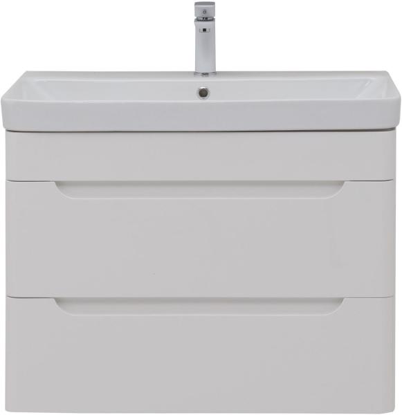 Тумба под раковину Aquanet София 80 белый глянец (2 ящика)