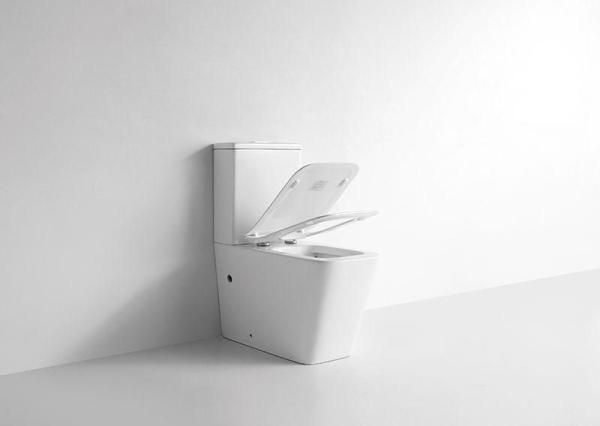 Унитаз Ceramalux K2170-1 безбодковый напольный с бачком сиденье микролифт 640*370*805, белый