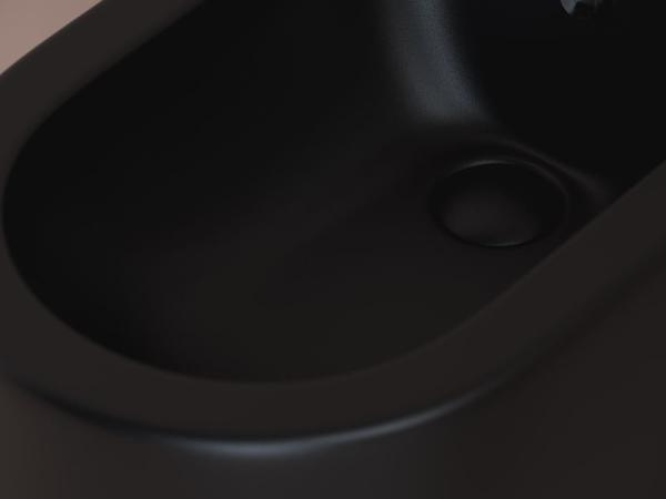 Биде Ceramicanova Metropol CN4005MB Подвесной безободковый чёрный матовый