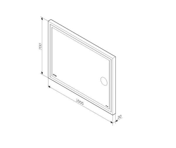 Зеркало AM.PM GEM 100 см Led-подсветка, часами и косметическим зеркалом, M91AMOX1003WG
