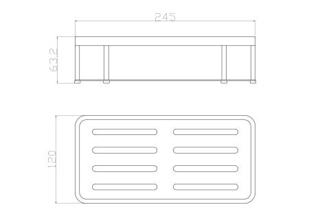Полка для ванной WONZON & WOGHAND, Хром (WW-4131-CR)