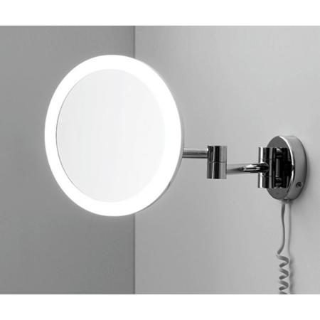 Зеркало косметическое Wasserkraft K-1004 с LED-подсветкой, 3-х кратным увеличением