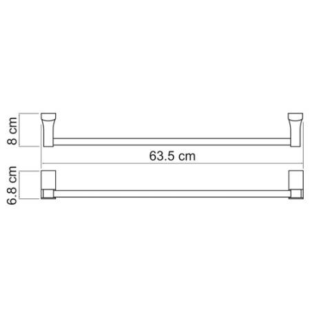 Полотенцедержатель WasserKraft Exter K-5230 бронза