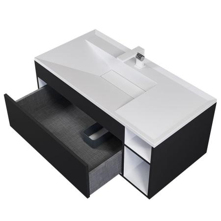 Тумба под раковину для ванной Uperwood Lotus подвесная, 100 см, черная