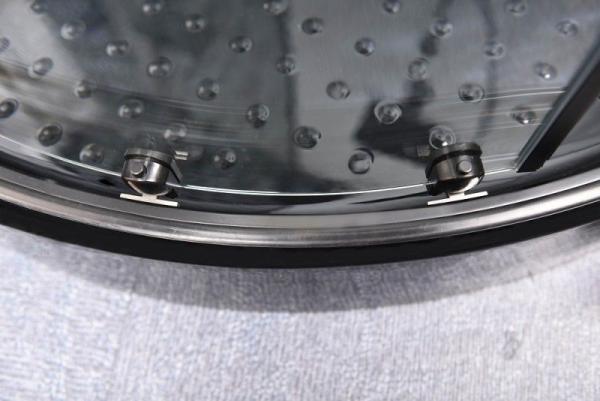 Душевая кабина Esbano 80x80 черный профиль полукруг стекло прозрачное ESKBB80CR