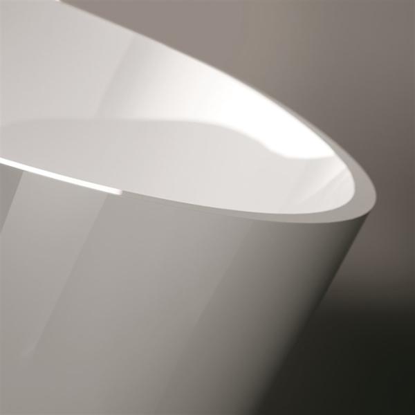 GRUPPO TREESSE Bali Ванна отдельностоящая 160x85x62h мм., с сливом-переливом и сифоном, SOLID SURFACE, цвет белый матовый