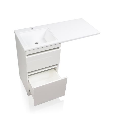 Тумба под раковину Elfante Даллас 110 напольная, Люкс белая, PLUS