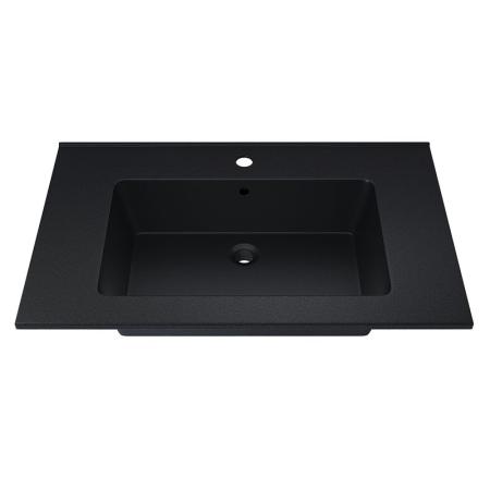 Раковина кварцевая Uperwood Parma Quartz, 75 см, черная матовая, космос