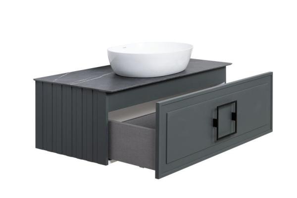 Тумба под раковину LA FENICE Cubo Grigio серый 100 FNC-01-CUB-G-100 серый матовый зелёный матовый