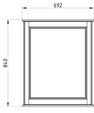 Зеркало ASB-Woodline Венеция 70 Белый (патина серебро)