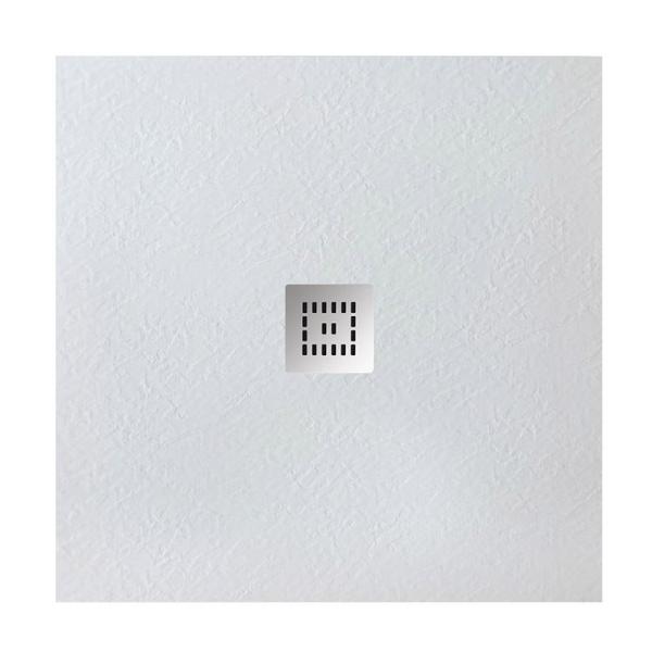 Душевой поддон BelBagno 80x80 искусственный камень белый квадратный TRAY-MR-UNO-A-80-35-W-CR