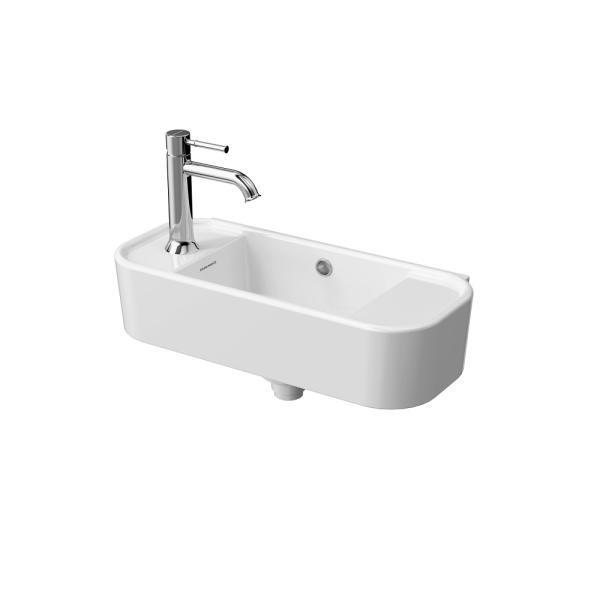 Раковина Kerama Marazzi ЭЛЕГАНС KMELWB51GWH1LH подвесная 51 см с крепежом, левосторонняя, белая глянцевая