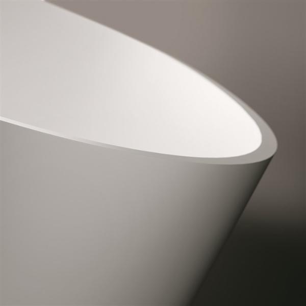 GRUPPO TREESSE Bali Ванна отдельностоящая 160x85x62h мм., с сливом-переливом и сифоном, SOLID SURFACE, цвет белый матовый